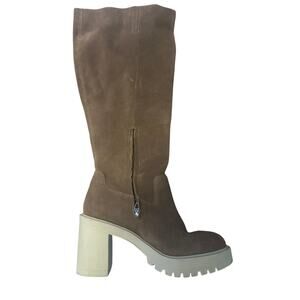 Corry H2O Wide Boots Dark Brown Suede Waterproof Women’s 9.5W – Stylish & Cozy